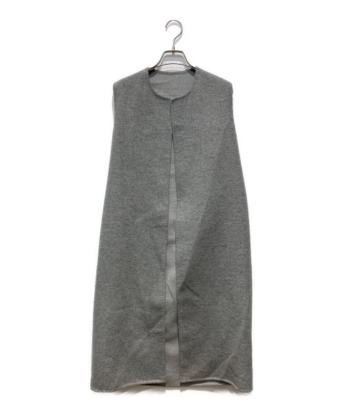 manzoni24（マンゾーニ24）manzoni24 (マンゾーニ24) ベルテッドウールカシミヤジレ グレー サイズ:F36の古着・服飾アイテム