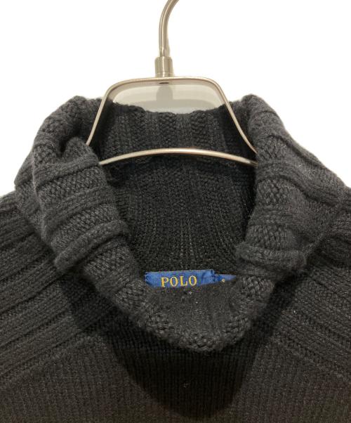 POLO RALPH LAUREN（ポロ・ラルフローレン）POLO RALPH LAUREN (ポロ・ラルフローレン) ハイネックカシミヤ混ニット ブラック サイズ:Sの古着・服飾アイテム
