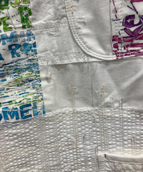 JUNYA WATANABE COMME des GARCONS（ジュンヤワタナベ コムデギャルソン）JUNYA WATANABE COMME des GARCONS (ジュンヤワタナベ コムデギャルソン) パッチワークブレザージャケット ホワイト サイズ:XSの古着・服飾アイテム