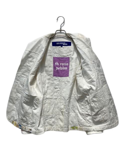 JUNYA WATANABE COMME des GARCONS（ジュンヤワタナベ コムデギャルソン）JUNYA WATANABE COMME des GARCONS (ジュンヤワタナベ コムデギャルソン) パッチワークブレザージャケット ホワイト サイズ:XSの古着・服飾アイテム