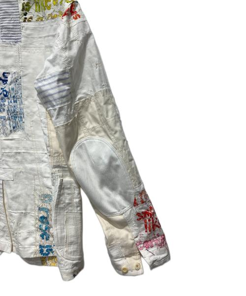 JUNYA WATANABE COMME des GARCONS（ジュンヤワタナベ コムデギャルソン）JUNYA WATANABE COMME des GARCONS (ジュンヤワタナベ コムデギャルソン) パッチワークブレザージャケット ホワイト サイズ:XSの古着・服飾アイテム