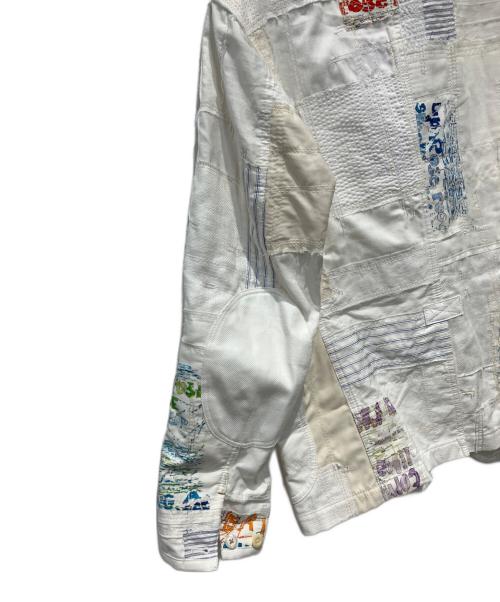 JUNYA WATANABE COMME des GARCONS（ジュンヤワタナベ コムデギャルソン）JUNYA WATANABE COMME des GARCONS (ジュンヤワタナベ コムデギャルソン) パッチワークブレザージャケット ホワイト サイズ:XSの古着・服飾アイテム