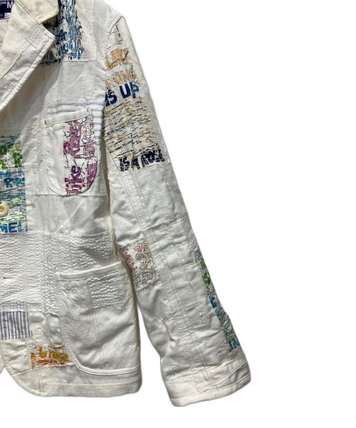 JUNYA WATANABE COMME des GARCONS（ジュンヤワタナベ コムデギャルソン）JUNYA WATANABE COMME des GARCONS (ジュンヤワタナベ コムデギャルソン) パッチワークブレザージャケット ホワイト サイズ:XSの古着・服飾アイテム