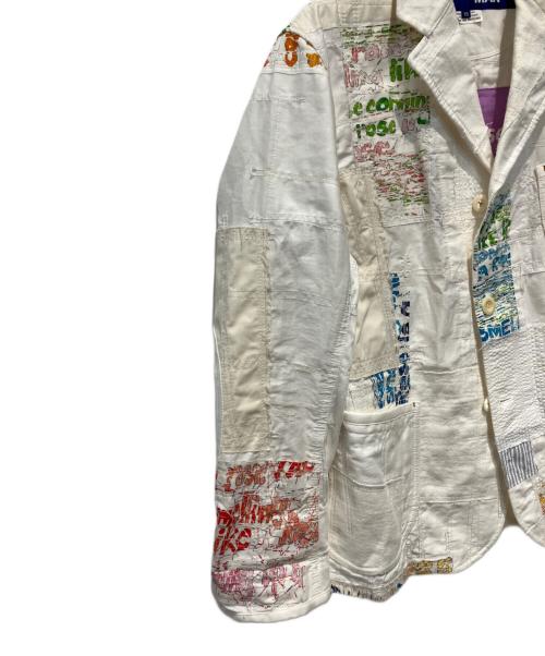 JUNYA WATANABE COMME des GARCONS（ジュンヤワタナベ コムデギャルソン）JUNYA WATANABE COMME des GARCONS (ジュンヤワタナベ コムデギャルソン) パッチワークブレザージャケット ホワイト サイズ:XSの古着・服飾アイテム