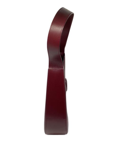 Cartier（カルティエ）Cartier (カルティエ) ターンロック ハンドバッグ ワインレッドの古着・服飾アイテム
