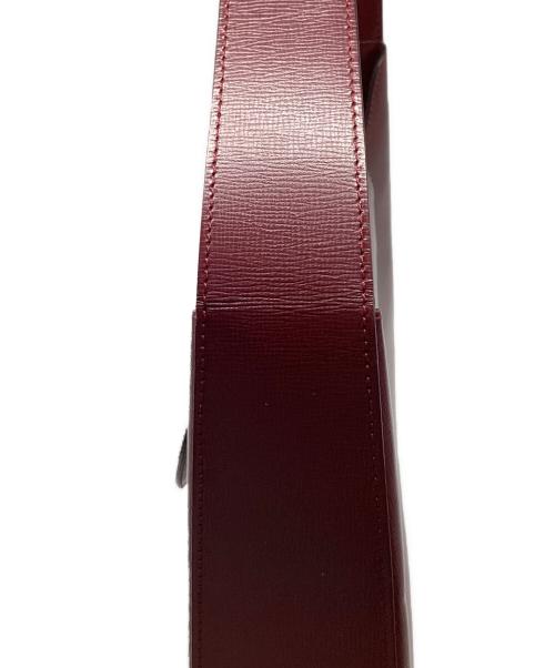 Cartier（カルティエ）Cartier (カルティエ) ターンロック ハンドバッグ ワインレッドの古着・服飾アイテム