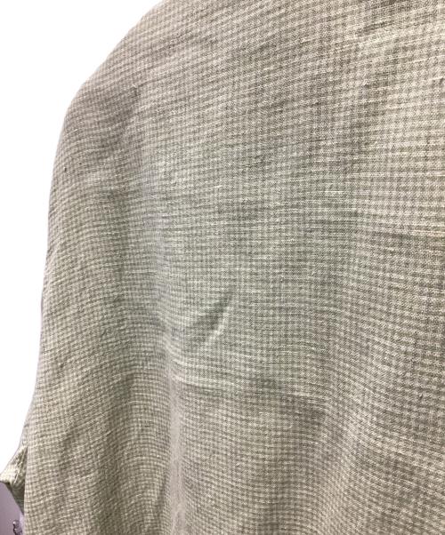 FLAX（フラックス）FLAX (フラックス) ギンガムチェックオーバーリネンシャツ ライムグリーン サイズ:Lの古着・服飾アイテム