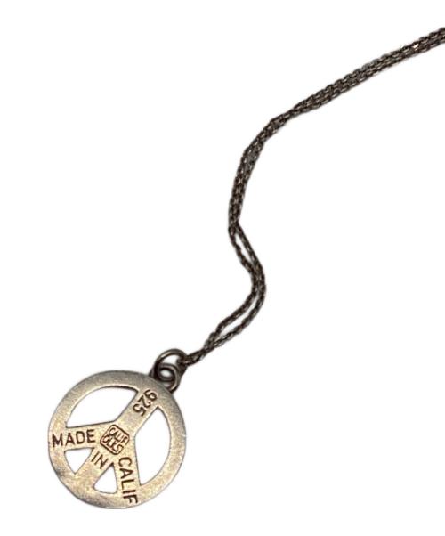 STANDARD CALIFORNIA（スタンダードカリフォルニア）STANDARD CALIFORNIA (スタンダードカリフォルニア) CALIFOLKS Peace Inlay Necklace シルバー×ターコイズの古着・服飾アイテム