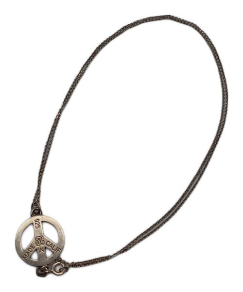 STANDARD CALIFORNIA（スタンダードカリフォルニア）STANDARD CALIFORNIA (スタンダードカリフォルニア) CALIFOLKS Peace Inlay Necklace シルバー×ターコイズの古着・服飾アイテム