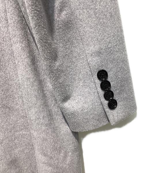 BLACK LABEL CRESTBRIDGE（ブラックレーベル クレストブリッジ）BLACK LABEL CRESTBRIDGE (ブラックレーベル クレストブリッジ) ウールカシミヤコート グレー サイズ:Lの古着・服飾アイテム