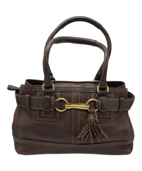 COACH（コーチ）COACH (コーチ) ハンプトンズ ハンドバッグ ブラウンの古着・服飾アイテム