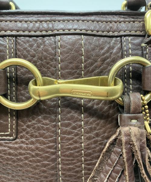 COACH（コーチ）COACH (コーチ) ハンプトンズ ハンドバッグ ブラウンの古着・服飾アイテム