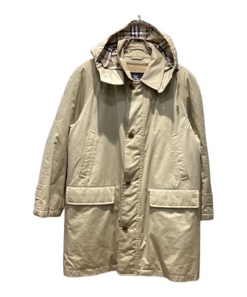 BURBERRY LONDON（バーバリーロンドン）BURBERRY LONDON (バーバリーロンドン) 裏ノヴァチェックダウンベストライナー付きフーデッドコート ベージュ サイズ:Mの古着・服飾アイテム