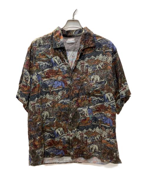 NICENESS（ナイスネス）NICENESS (ナイスネス) GROHL NIGHT S/S SHIRT ブラウン サイズ:Lの古着・服飾アイテム