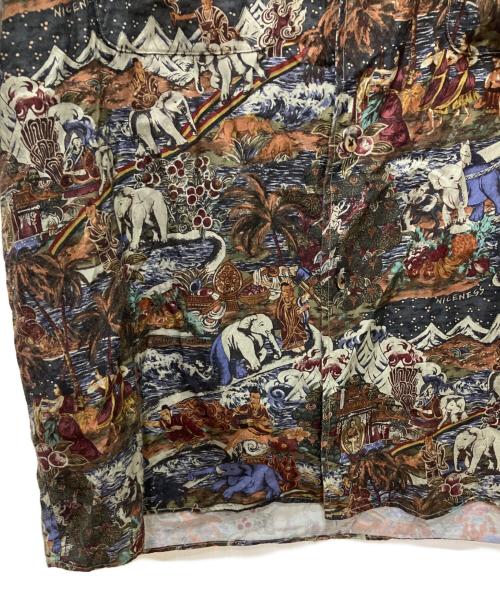NICENESS（ナイスネス）NICENESS (ナイスネス) GROHL NIGHT S/S SHIRT ブラウン サイズ:Lの古着・服飾アイテム