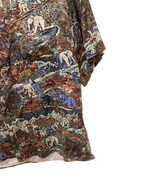 NICENESS（ナイスネス）NICENESS (ナイスネス) GROHL NIGHT S/S SHIRT ブラウン サイズ:Lの古着・服飾アイテム