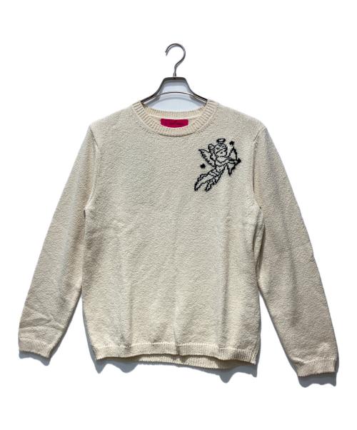 The Elder Statesman（エルダーステイツマン）The Elder Statesman (エルダーステイツマン) コットンジャガードニット アイボリー サイズ:Sの古着・服飾アイテム