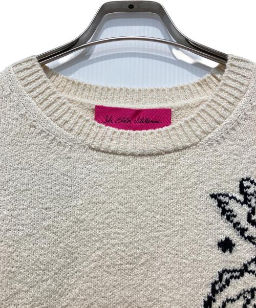 The Elder Statesman（エルダーステイツマン）The Elder Statesman (エルダーステイツマン) コットンジャガードニット アイボリー サイズ:Sの古着・服飾アイテム