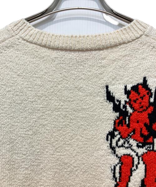 The Elder Statesman（エルダーステイツマン）The Elder Statesman (エルダーステイツマン) コットンジャガードニット アイボリー サイズ:Sの古着・服飾アイテム