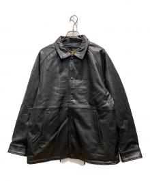 HOUSTON（ヒューストン）の古着「UNION限定 LEATHER COACH JACKET」｜ブラック