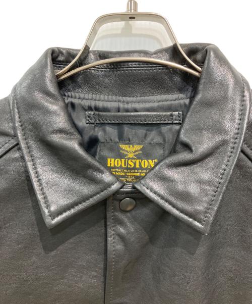 HOUSTON（ヒューストン）HOUSTON (ヒューストン) UNION限定 LEATHER COACH JACKET ブラック サイズ:Lの古着・服飾アイテム