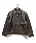 HOUSTON（ヒューストン）の古着「8215 COW LEATHER TRACK JACKET」｜ブラウン