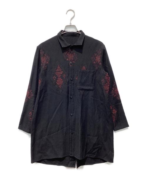 Y's（ワイズ）Y's (ワイズ) デザインシャツ ブラック サイズ:1の古着・服飾アイテム
