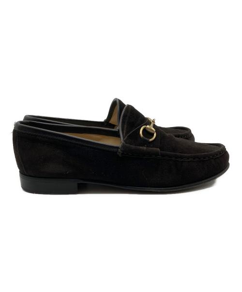 GUCCI（グッチ）GUCCI (グッチ) スエードホースビットローファー ブラウン サイズ:37Cの古着・服飾アイテム