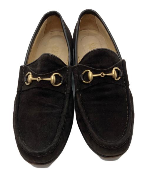 GUCCI（グッチ）GUCCI (グッチ) スエードホースビットローファー ブラウン サイズ:37Cの古着・服飾アイテム