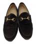 中古・古着 GUCCI (グッチ) スエードホースビットローファー ブラウン サイズ:37C：9000円