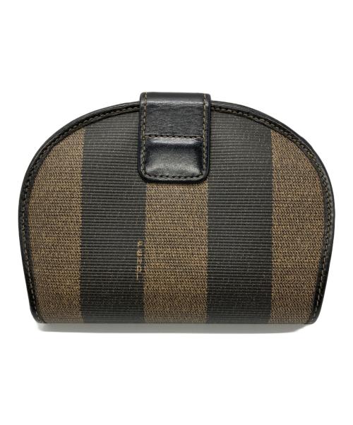 FENDI（フェンディ）FENDI (フェンディ) ハーフムーン型 2つ折り財布 ブラウンの古着・服飾アイテム