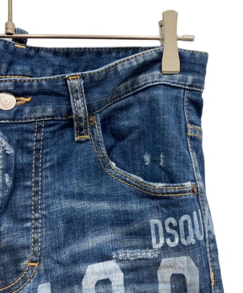 DSQUARED2（ディースクエアード）DSQUARED2 (ディースクエアード) Skater Jean Icon ダメージデニムパンツ インディゴ サイズ:42の古着・服飾アイテム