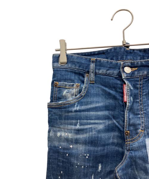 DSQUARED2（ディースクエアード）DSQUARED2 (ディースクエアード) Skater Jean Icon ダメージデニムパンツ インディゴ サイズ:42の古着・服飾アイテム
