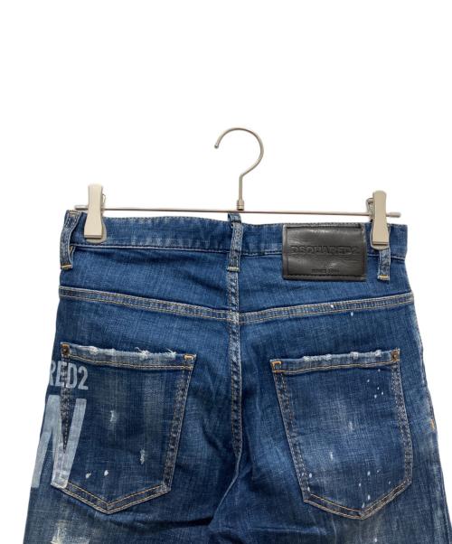 DSQUARED2（ディースクエアード）DSQUARED2 (ディースクエアード) Skater Jean Icon ダメージデニムパンツ インディゴ サイズ:42の古着・服飾アイテム