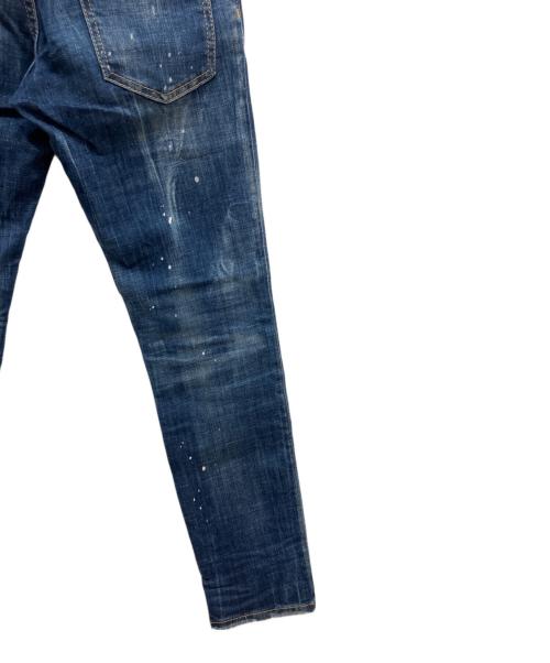 DSQUARED2（ディースクエアード）DSQUARED2 (ディースクエアード) Skater Jean Icon ダメージデニムパンツ インディゴ サイズ:42の古着・服飾アイテム