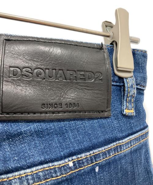 DSQUARED2（ディースクエアード）DSQUARED2 (ディースクエアード) Skater Jean Icon ダメージデニムパンツ インディゴ サイズ:42の古着・服飾アイテム