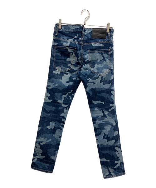 DSQUARED2（ディースクエアード）DSQUARED2 (ディースクエアード) カモ柄スケータージーンズ インディゴ サイズ:42の古着・服飾アイテム