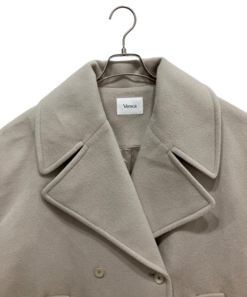 venica（ヴェニカ）venica (ヴェニカ) Big collar double coat グレー サイズ:Fの古着・服飾アイテム