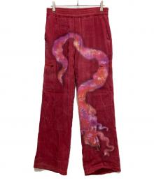 CASELLA MEYER（カゼッラ マイヤー）の古着「SILK DRAGON CARGO PANTS」｜レッド