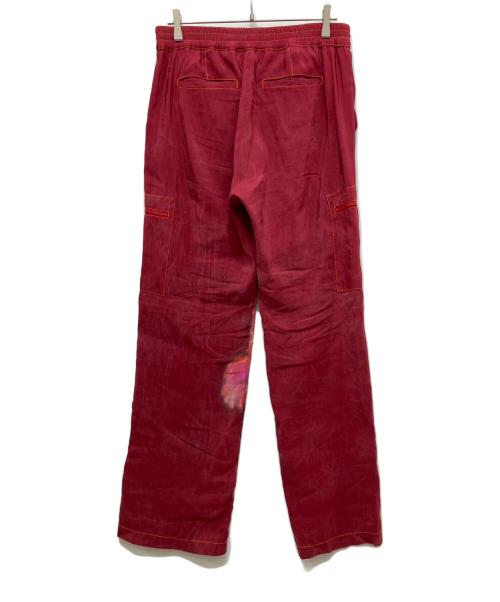 CASELLA MEYER（カゼッラ マイヤー）CASELLA MEYER (カゼッラ マイヤー) SILK DRAGON CARGO PANTS レッド サイズ:30の古着・服飾アイテム