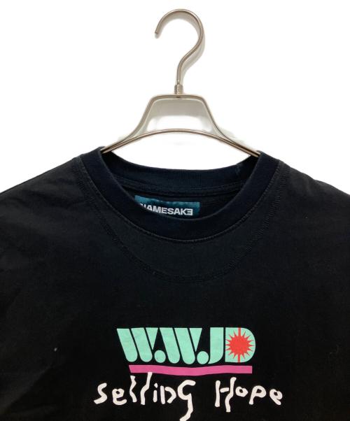 NAMESAKE（ネイムセイク）NAMESAKE (ネイムセイク) W.W.J.D SELLING HOPE TEE ブラック サイズ:記載なしの古着・服飾アイテム