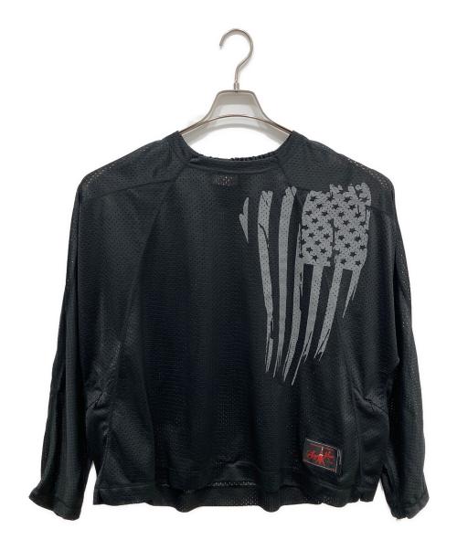 SYUMAN.（シュウマン）SYUMAN. (シュウマン) MESH FOOTBALL LS SHIRT ブラック サイズ:2の古着・服飾アイテム
