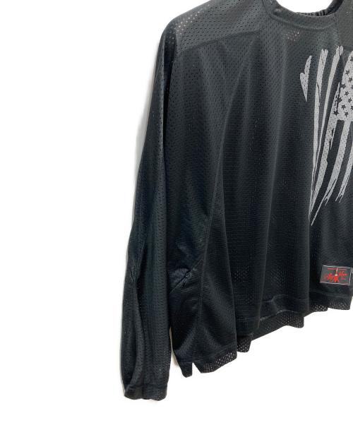 SYUMAN.（シュウマン）SYUMAN. (シュウマン) MESH FOOTBALL LS SHIRT ブラック サイズ:2の古着・服飾アイテム