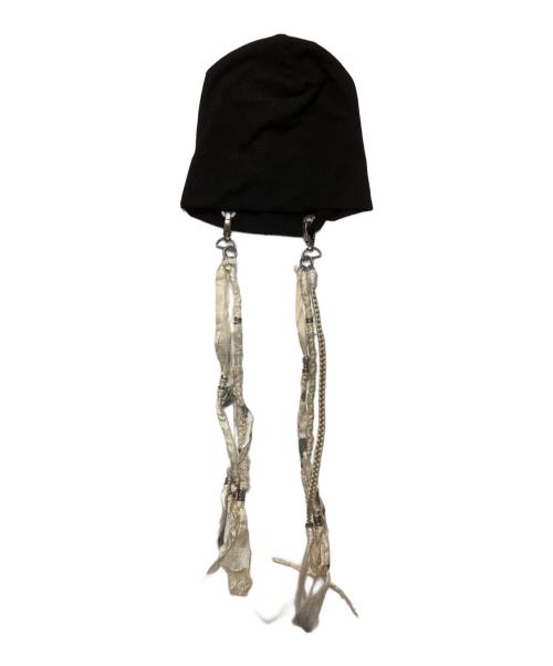 Paster studio（ペースター スタジオ）Paster studio (ペースター スタジオ) extension beanie ブラックの古着・服飾アイテム