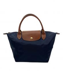 LONGCHAMP（ロンシャン）の古着「オリジナルSトップハンドルバッグ」｜ネイビー