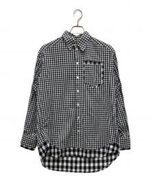 TSTS（ティーエスティーエス）の古着「LAYERED DOUBLE GINGHAM SHIRT」｜ブラック