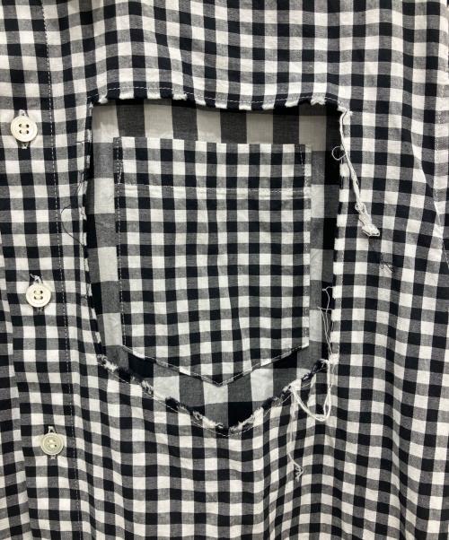 TSTS（ティーエスティーエス）TSTS (ティーエスティーエス) LAYERED DOUBLE GINGHAM SHIRT ブラック サイズ:Mの古着・服飾アイテム