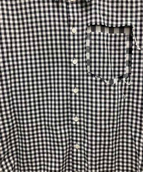 TSTS（ティーエスティーエス）TSTS (ティーエスティーエス) LAYERED DOUBLE GINGHAM SHIRT ブラック サイズ:Mの古着・服飾アイテム