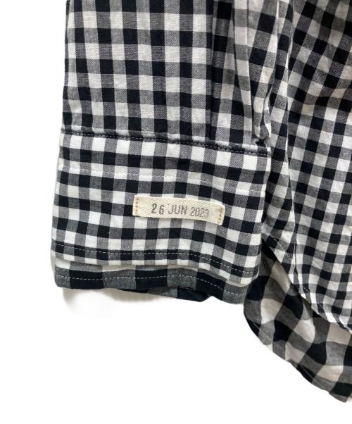 TSTS（ティーエスティーエス）TSTS (ティーエスティーエス) LAYERED DOUBLE GINGHAM SHIRT ブラック サイズ:Mの古着・服飾アイテム