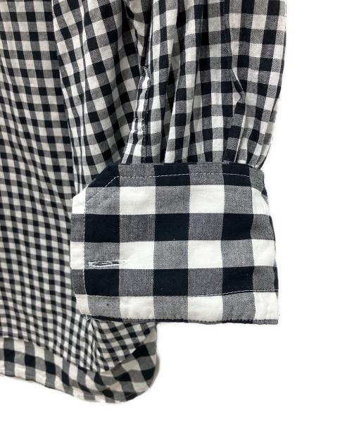 TSTS（ティーエスティーエス）TSTS (ティーエスティーエス) LAYERED DOUBLE GINGHAM SHIRT ブラック サイズ:Mの古着・服飾アイテム